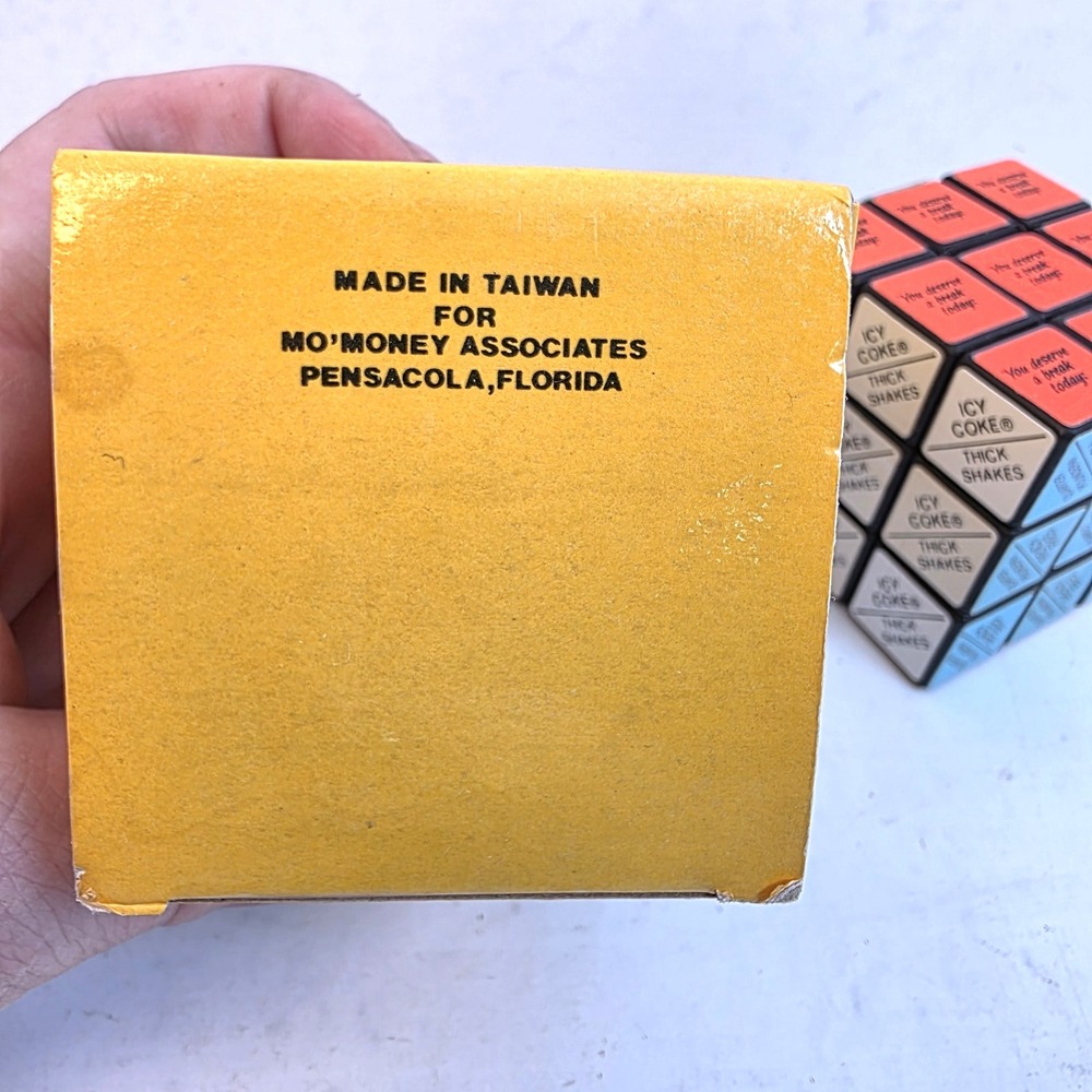 Vintage 1982 McDonald's Menu Puzzle Cube Toy w/ Original Box Mo' Money Retro - Picture 4 of 11